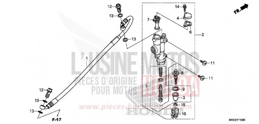 MAÎTRE-CYLINDRE DE FREIN ARRIÈRE CRF450RXL de 2020